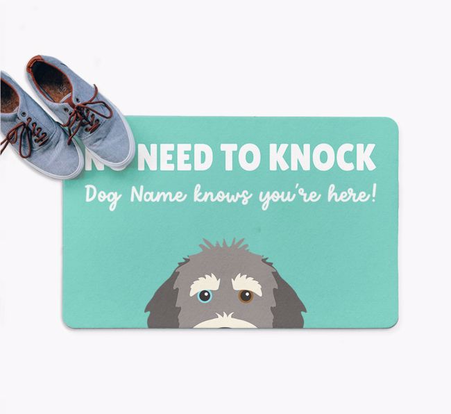 No Need To Knock: Personalized {breedFullName} Doormat